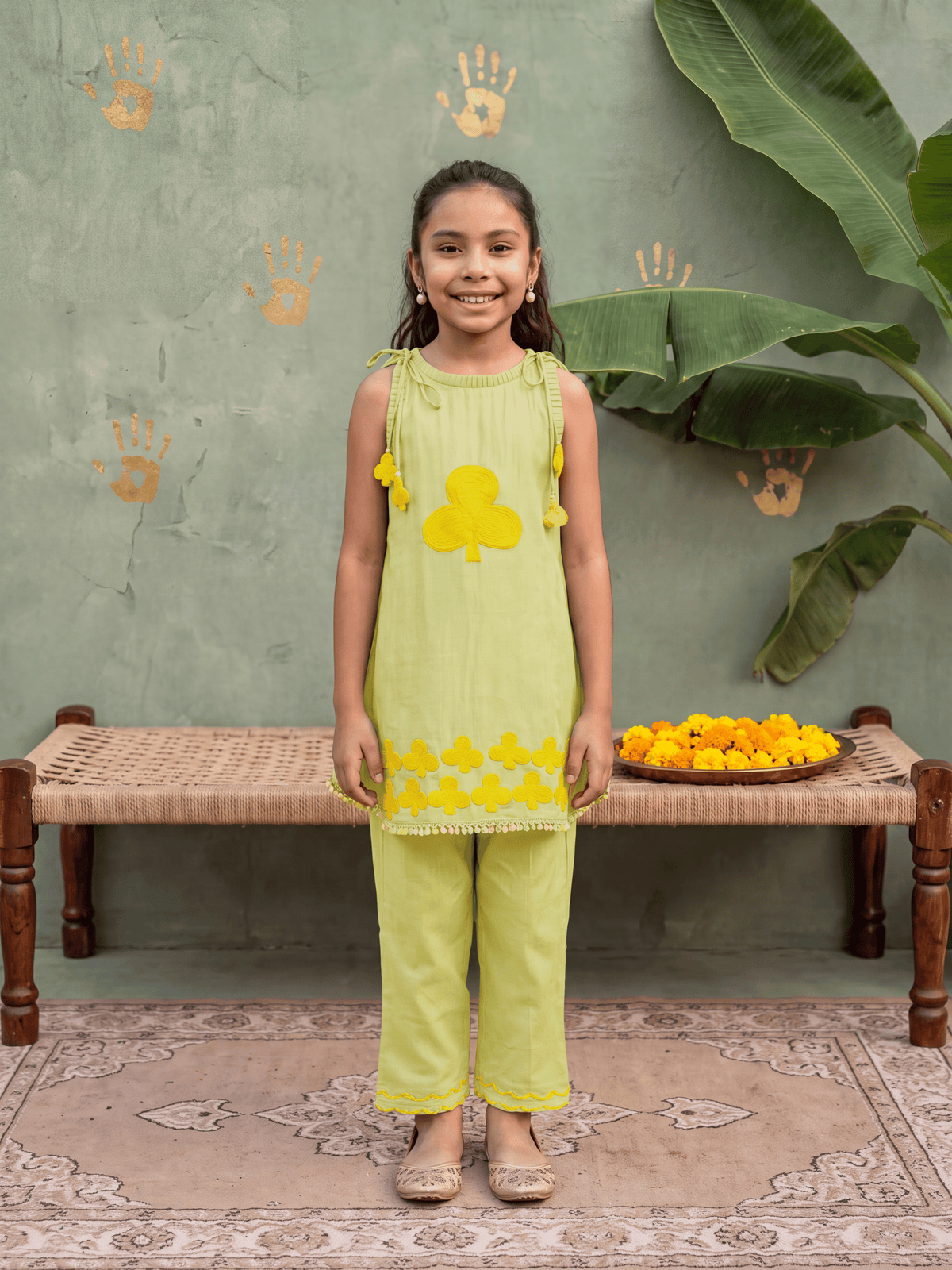 Green Clubs Tunic Set