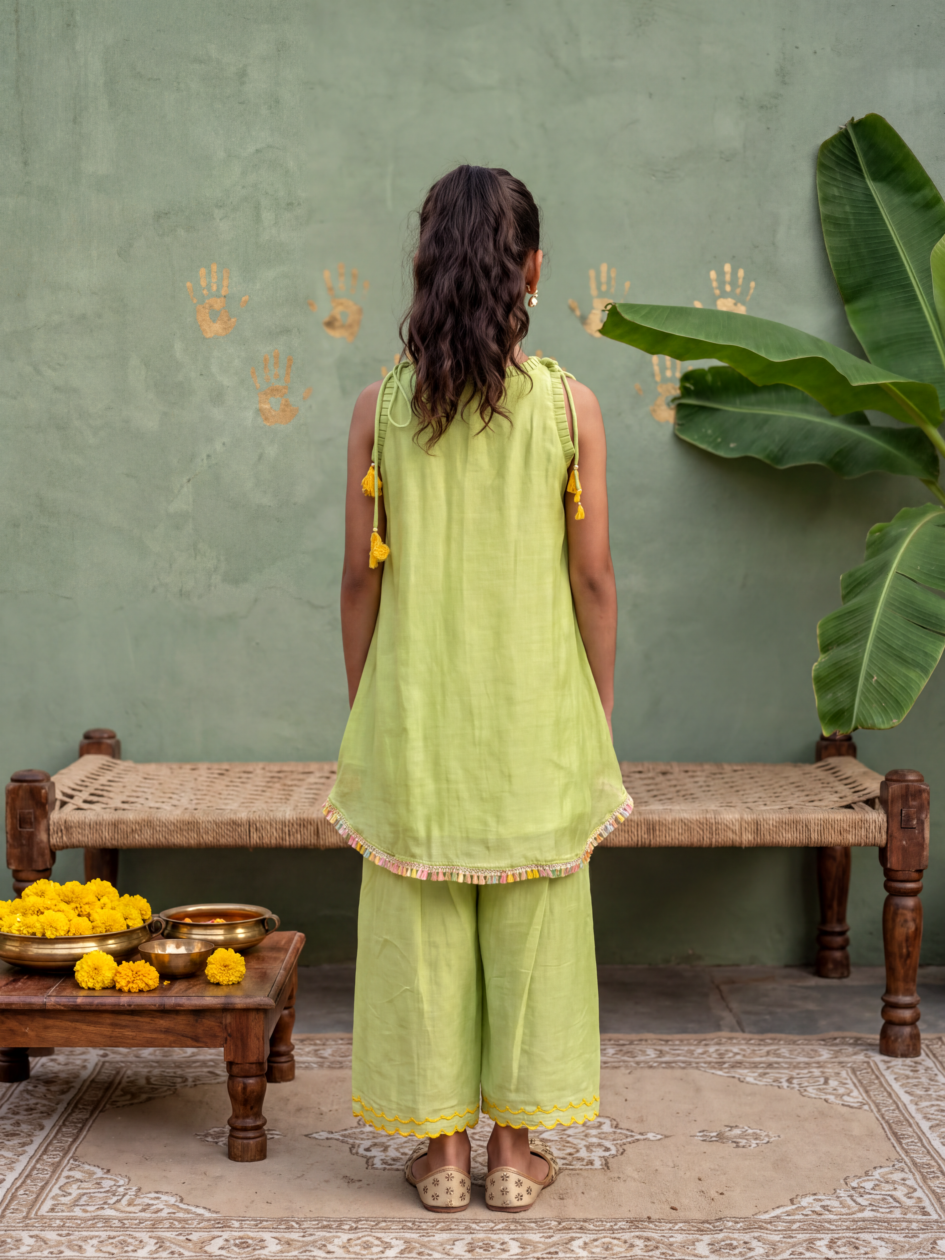 Green Clubs Tunic Set