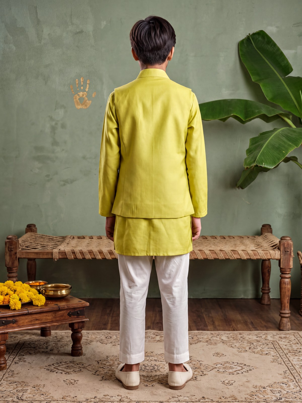 Lime Thread Jacket Set