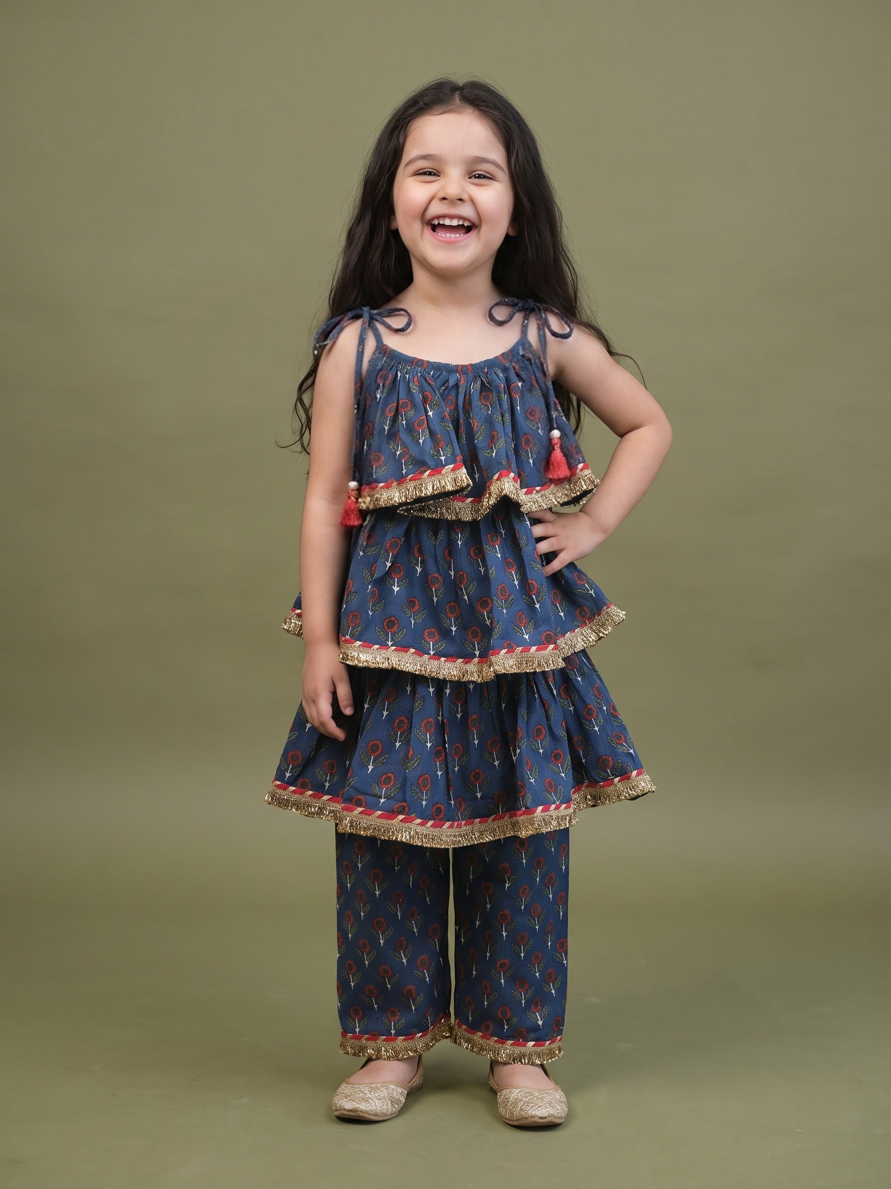 Nysa SunFlower Peplum Set