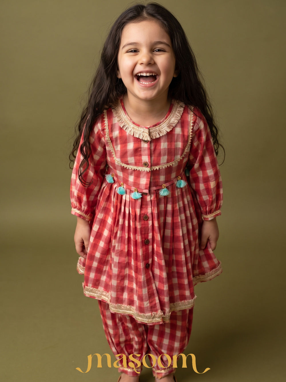 Kanika Checked Peplum Set