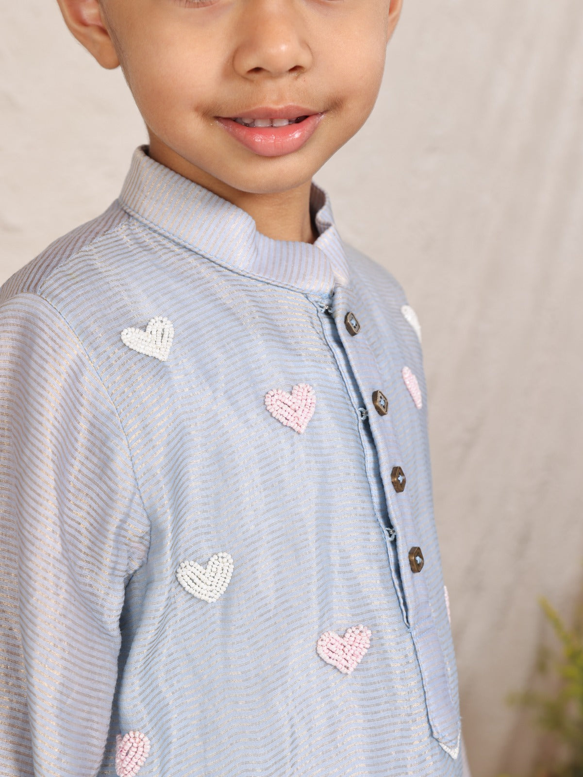 Powder Blue Heart Kurta and Pant