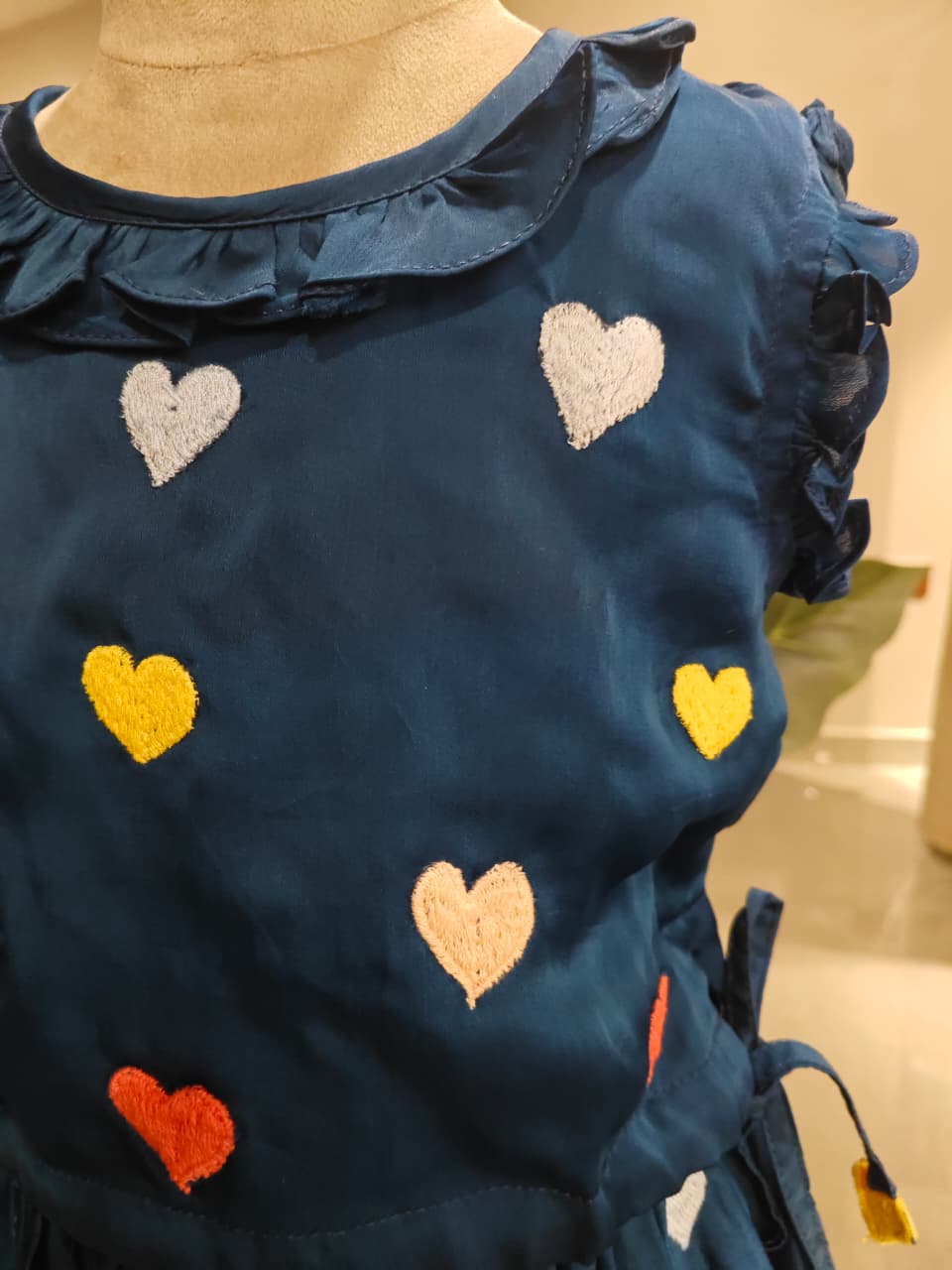 BLUE HEART TIE TOP & FLARE PANT for 1,3,5 and 7 Years Old