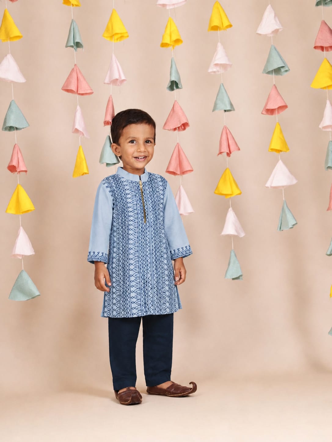 Sky Blue Embroidered Kurta and Pant