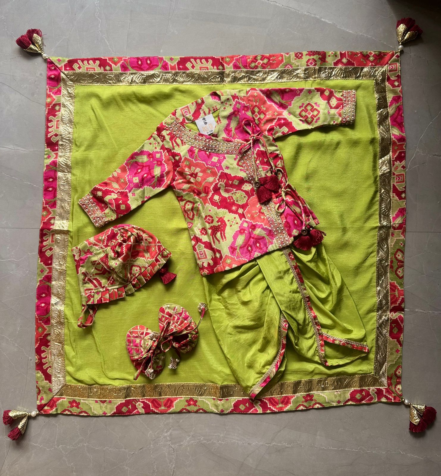 Patola Printed Jamna Set For Boys