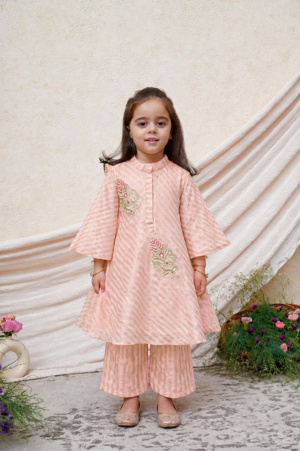 Peach Kurta and Pant for 2 Years Old