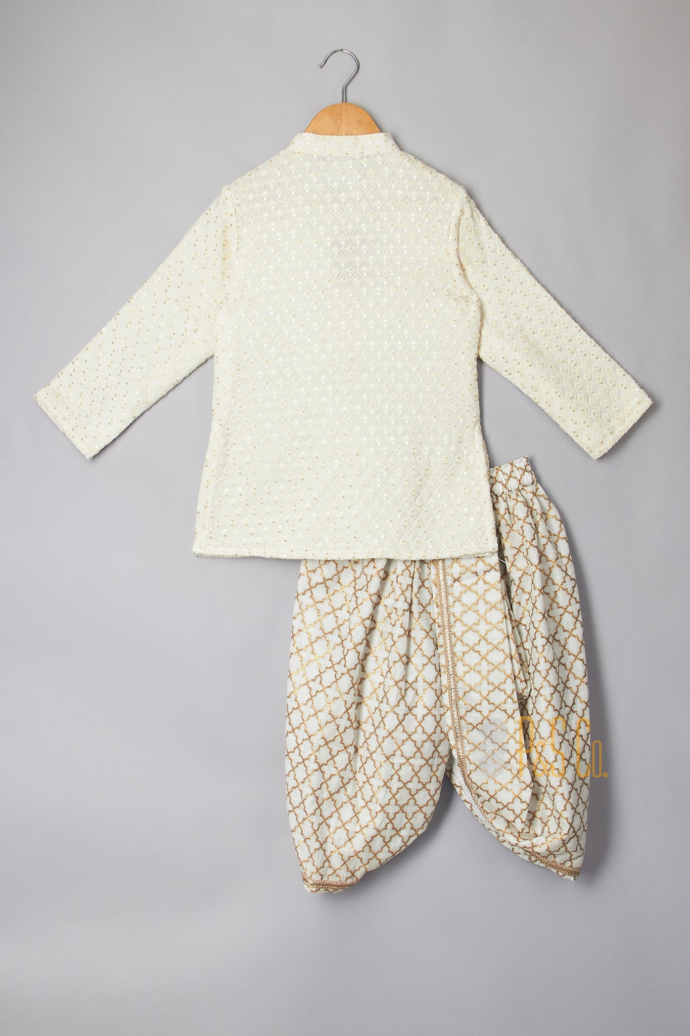 Classy Lucknowi Kurta with Brocade Dhoti Pant - P&S Company