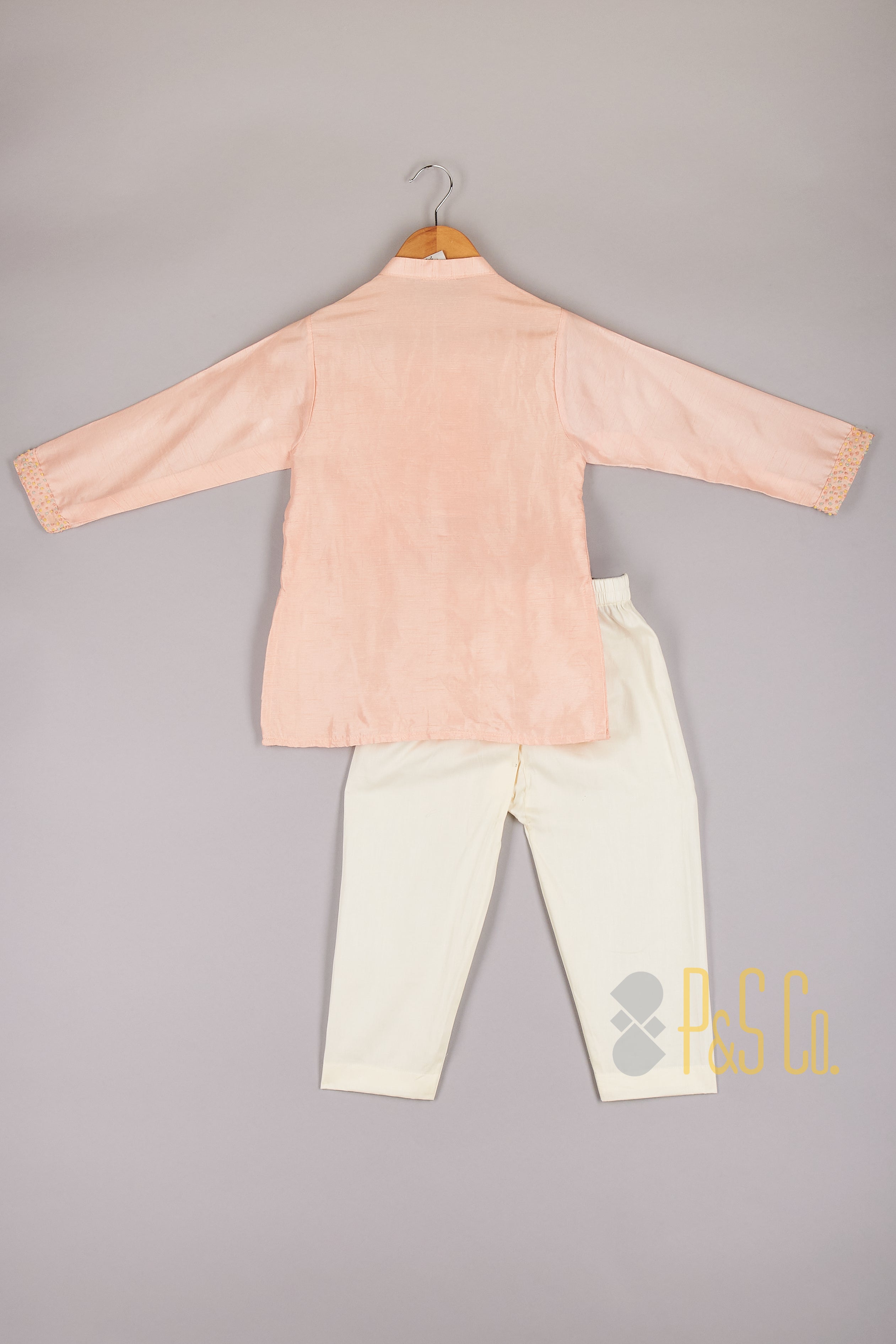 Pink Thread Work Kurta with Pyjama - P&S Company