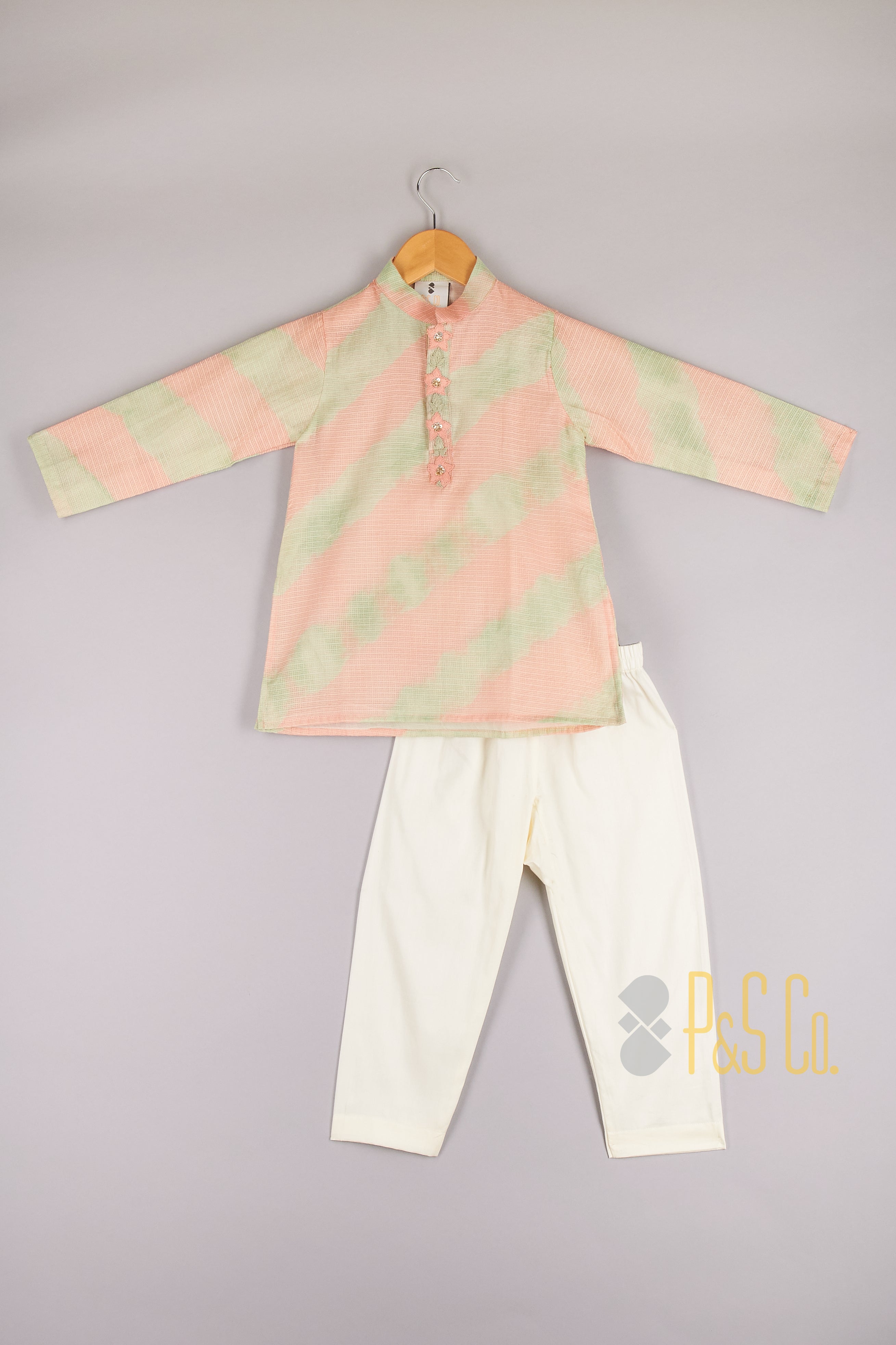 Leheriya Shaded Kurta with Pyjama - P&S Company