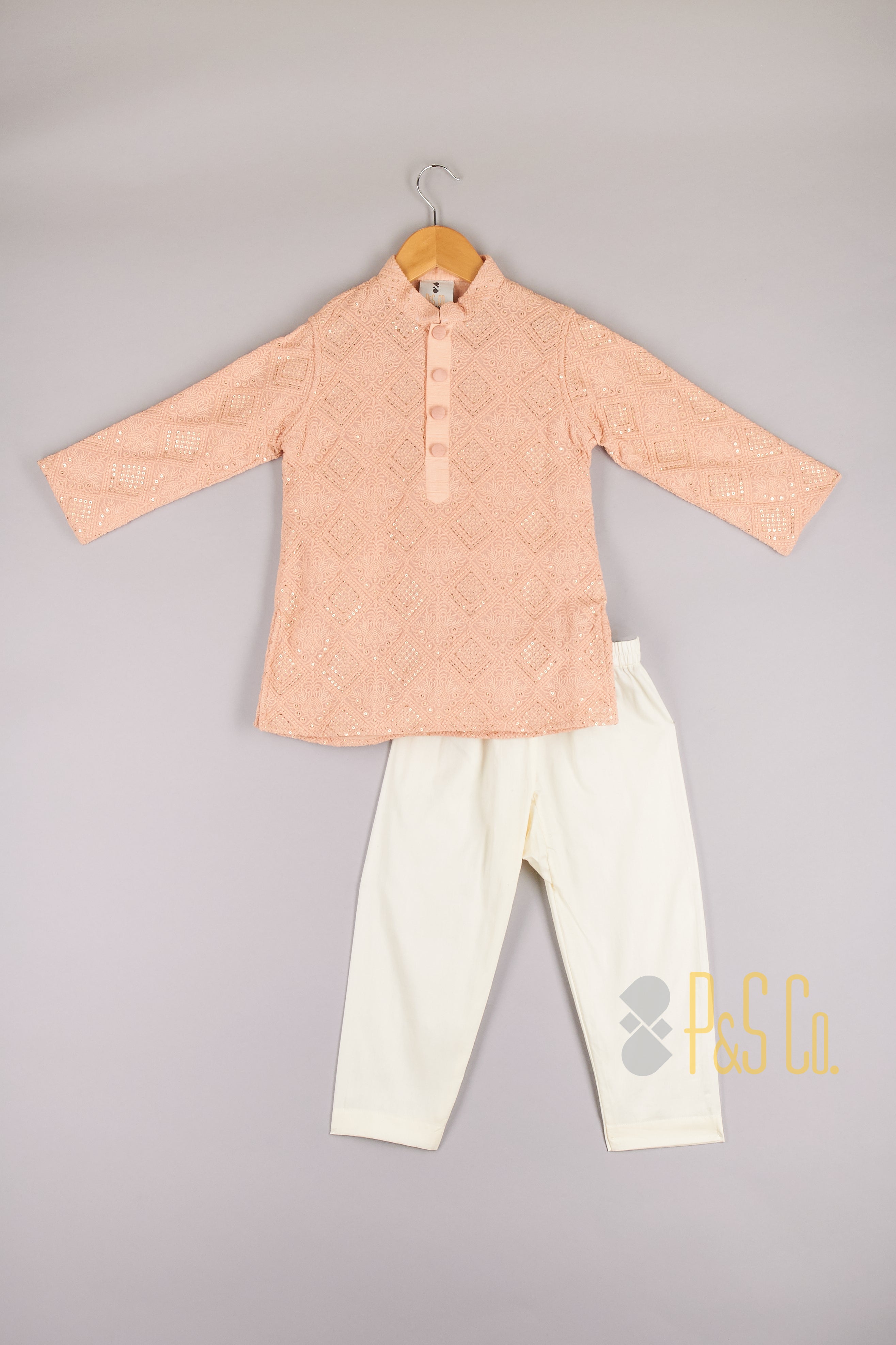 Thread And Sequin Work Kurta With Pyjama - P&S Company