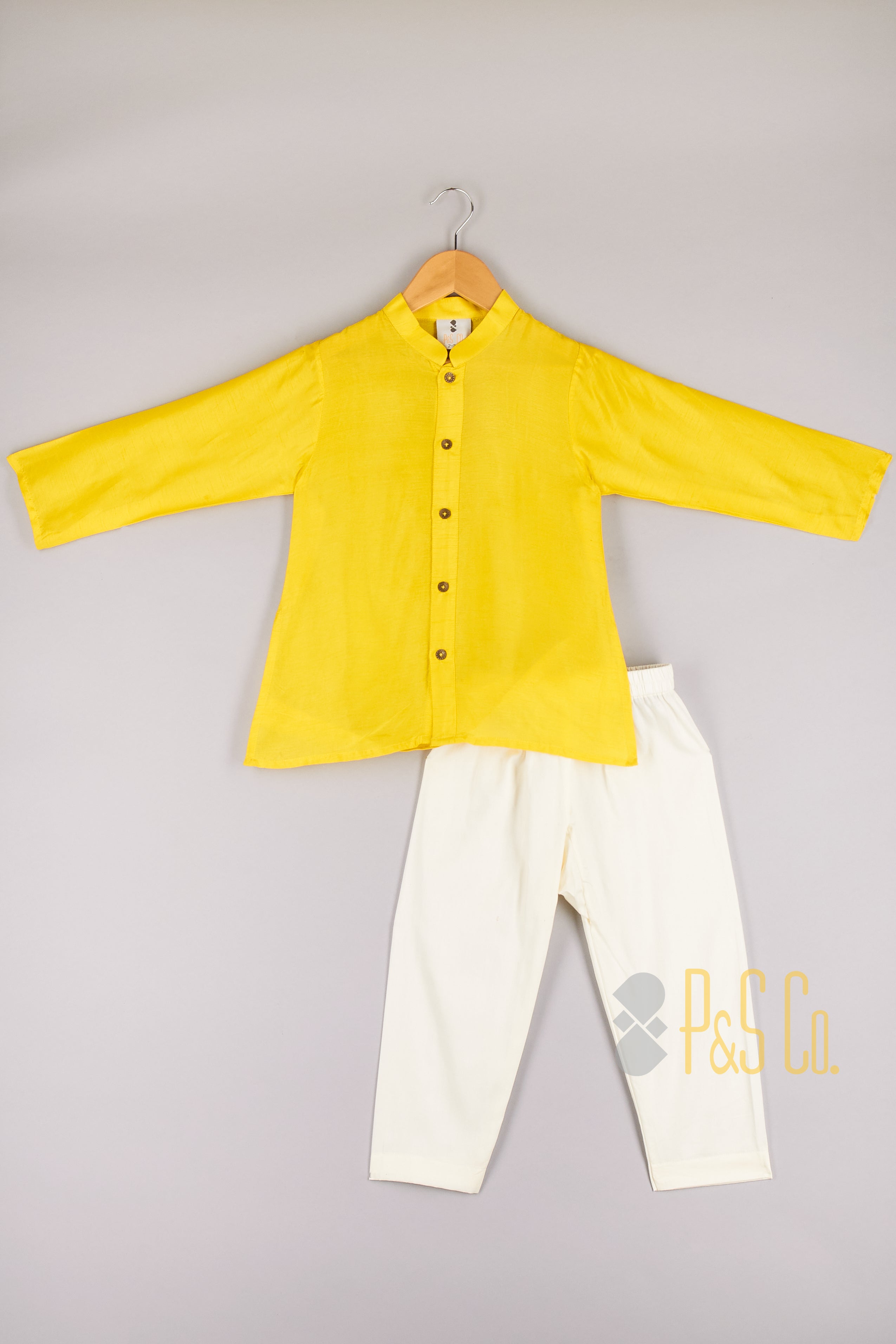 Sequin And Threadwork Open Jacket With Kurta And Pyjama - P&S Company