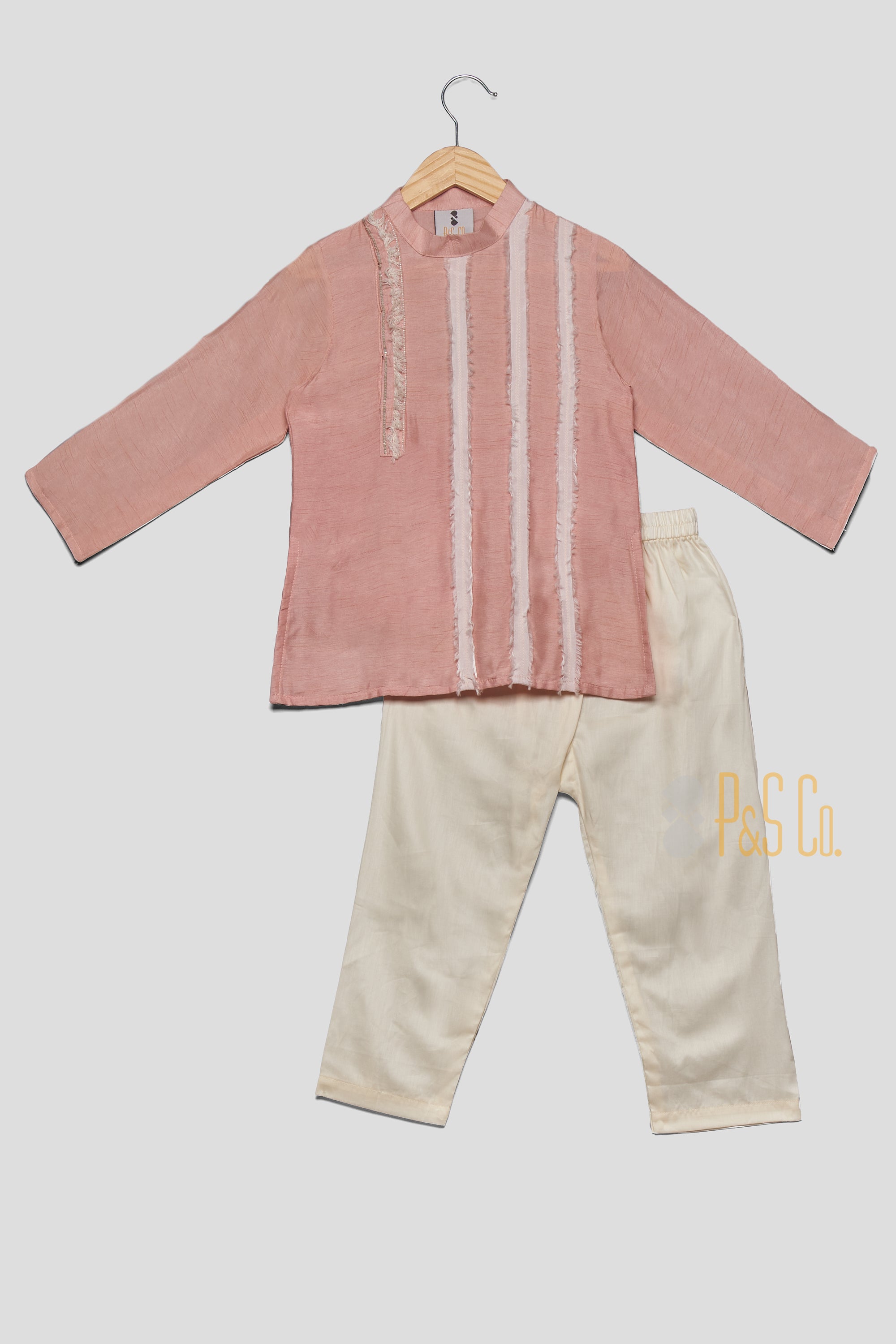Peplum pink laachi Kurta And Pyjama - P&S Company