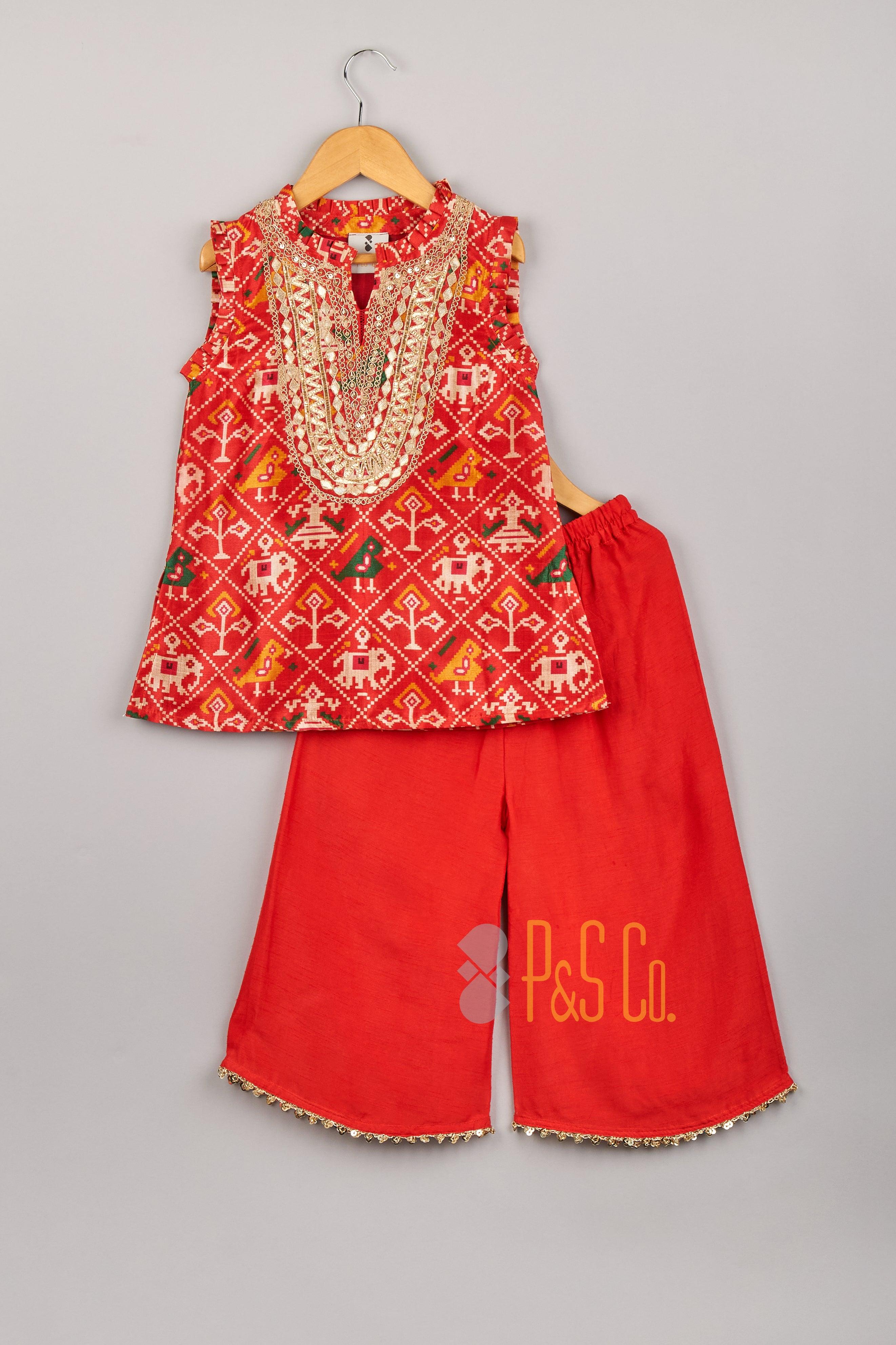 Patola Printed Kurti with Palazzo - P&S Company