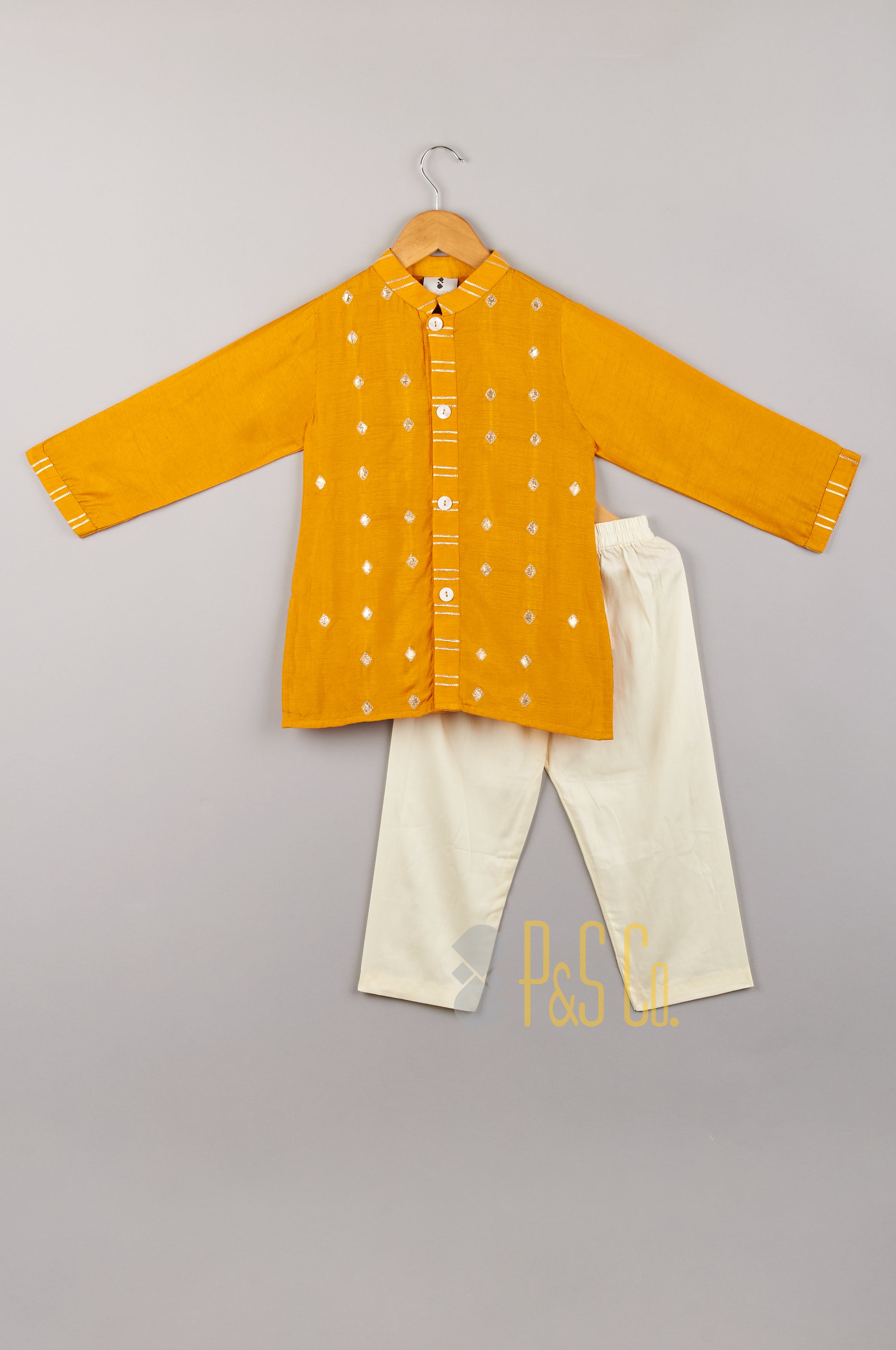 Kurta with Gota Work & White Pyjama - P&S Company