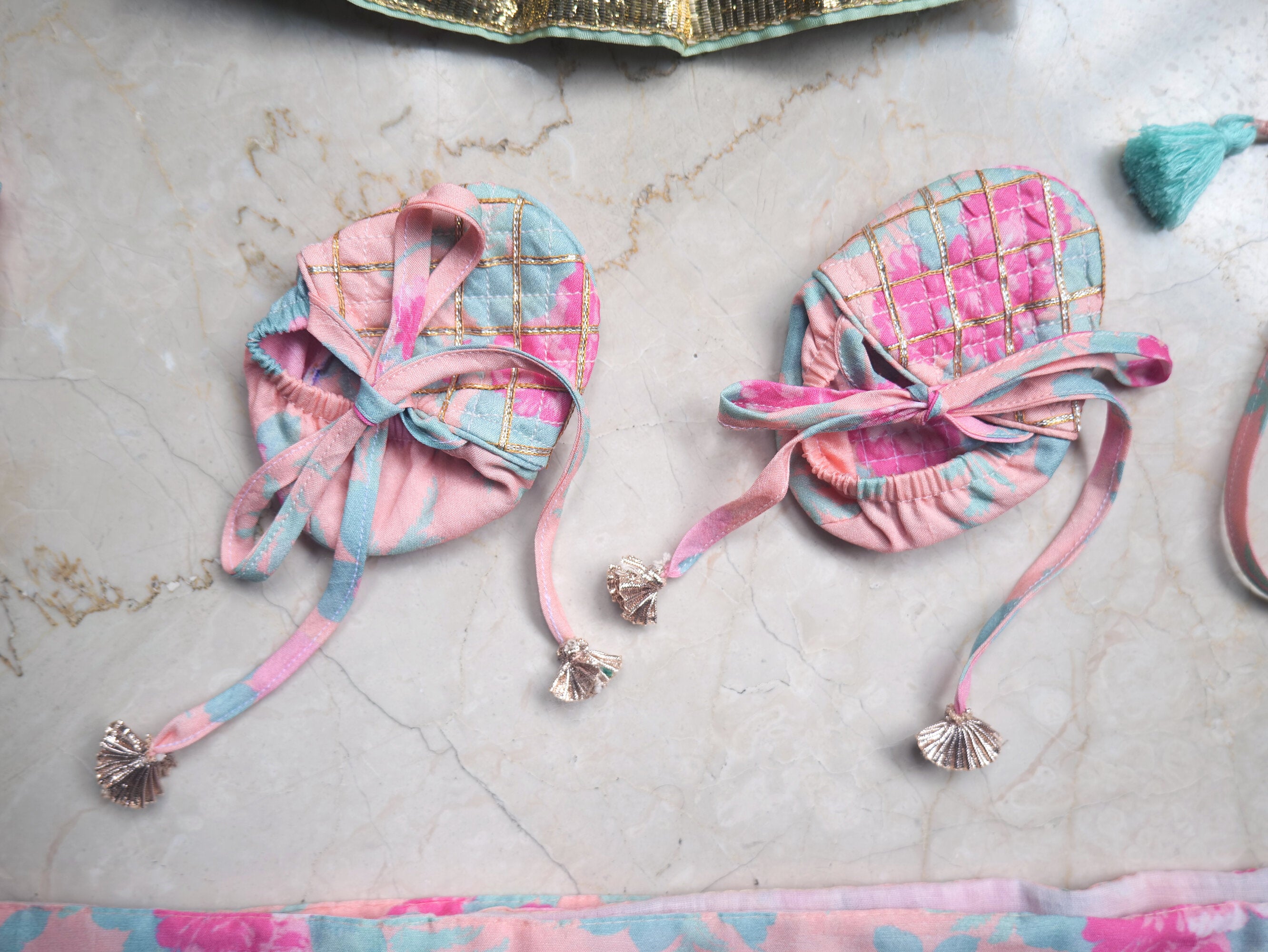 Rose Printed Infant Jamna Set - P&S Company