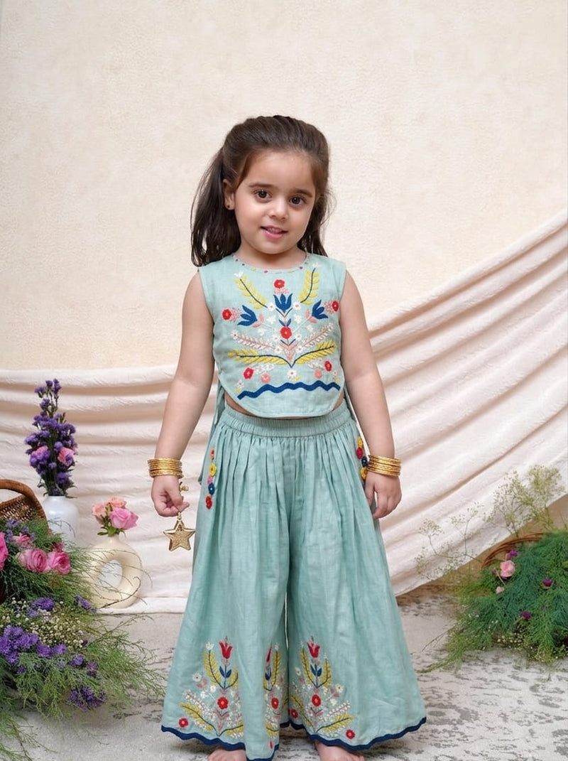 Applique Bib Flare Pant for 2 Years Old
