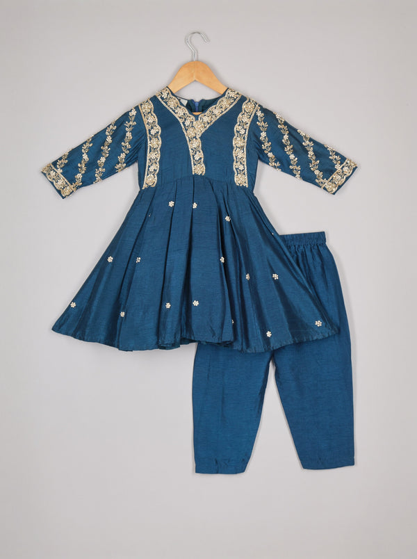 Teal Anarkali