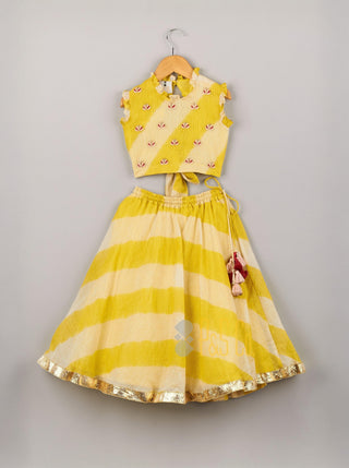 Yellow Shiboree Ghagara Set