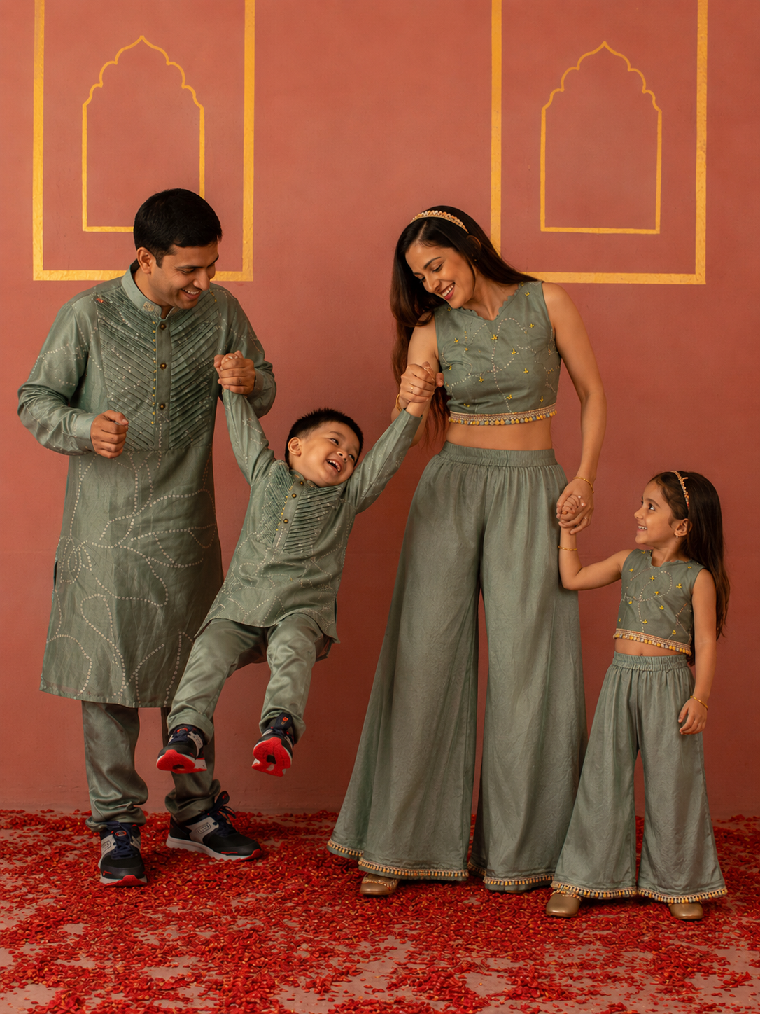 Mint Bandhej Kurta Set