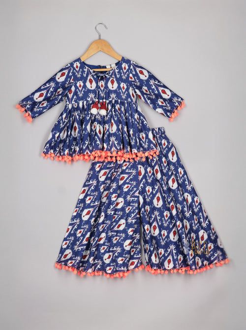 Ikkat Printed Peplum Set