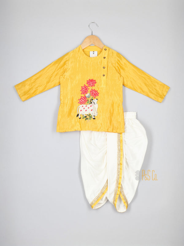 Line Tissue Dhoti Kurta