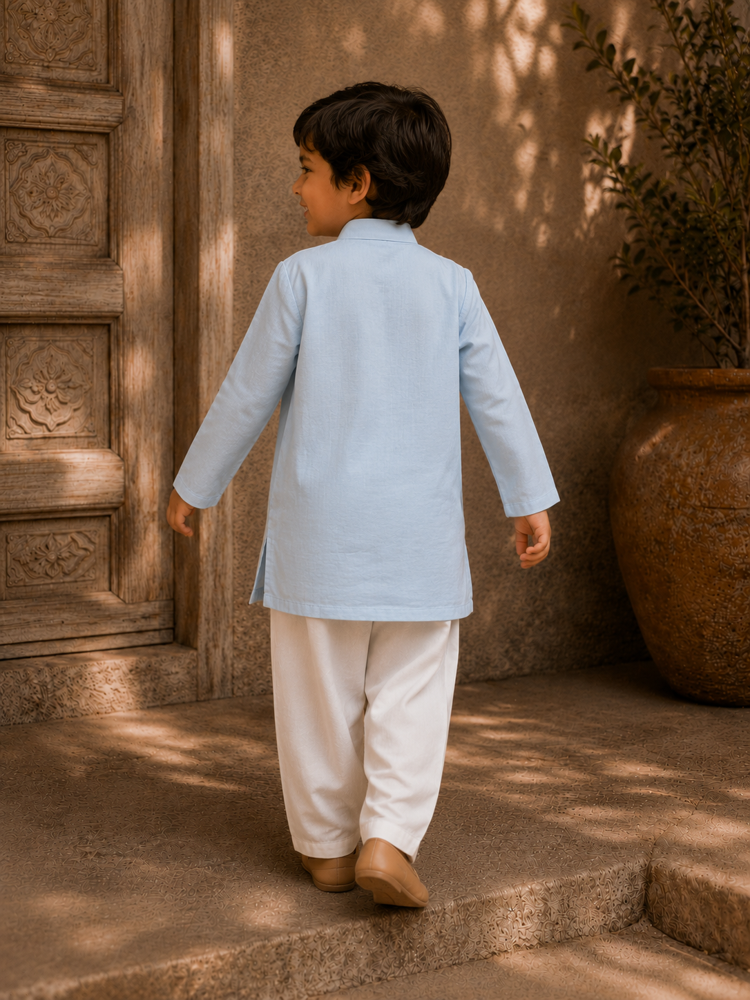 Blue Thread Kurta Set
