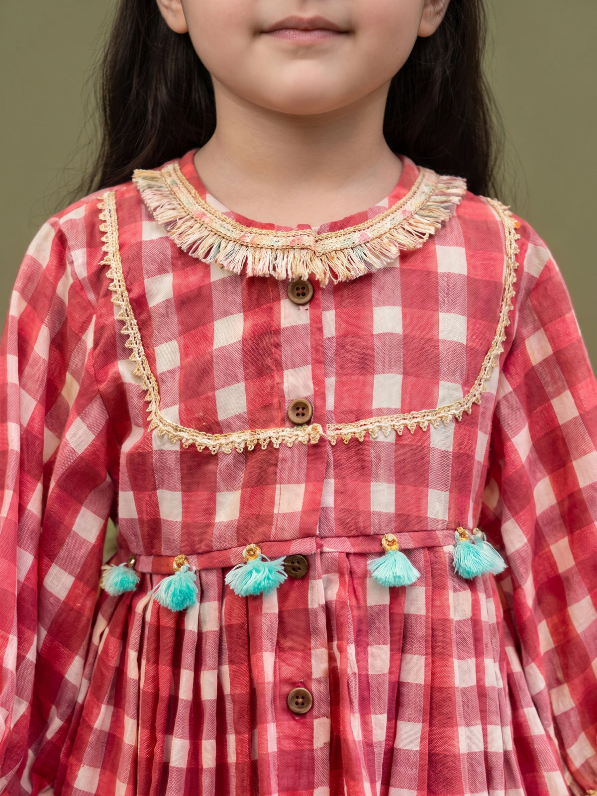 Kanika Checked Peplum Set