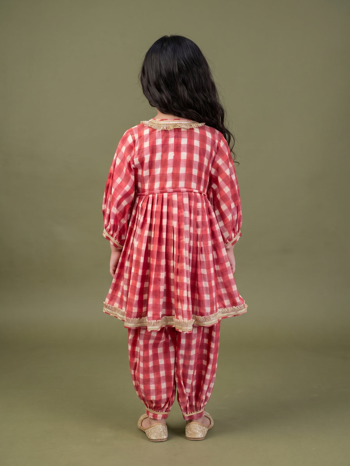Kanika Checked Peplum Set