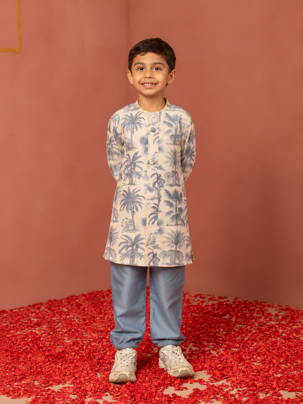 Jungle Print Kurta and Joggers