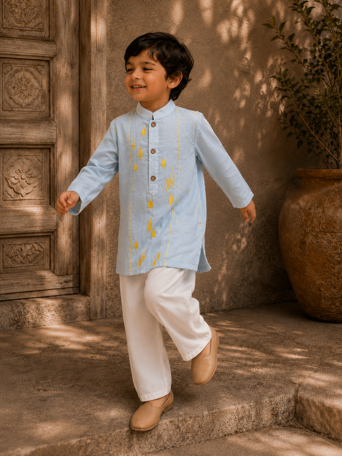 Blue Thread Kurta Set