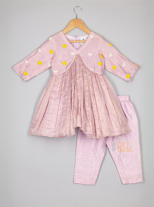 Lavender Hearts Girls Set