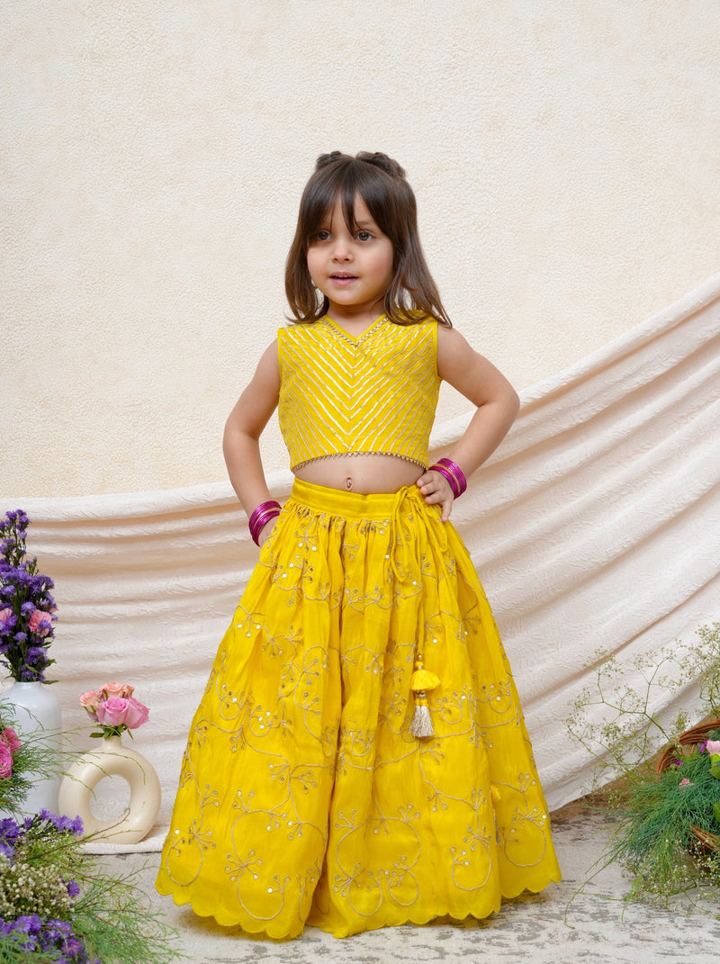 Yellow Ghaghra Set
