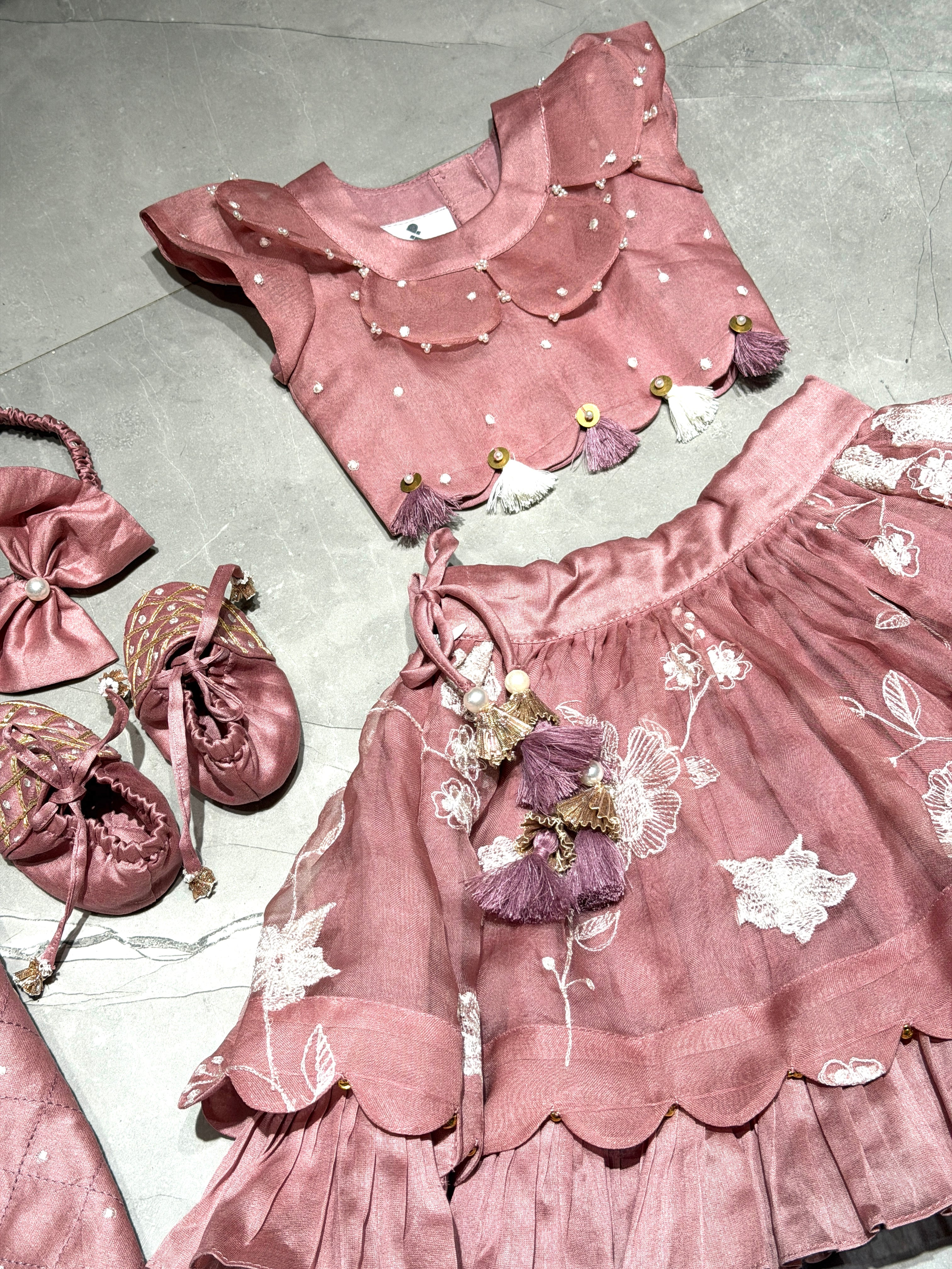 Dust Pink Infant Jamna Set