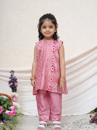 Chanderi Printed Kurta Set
