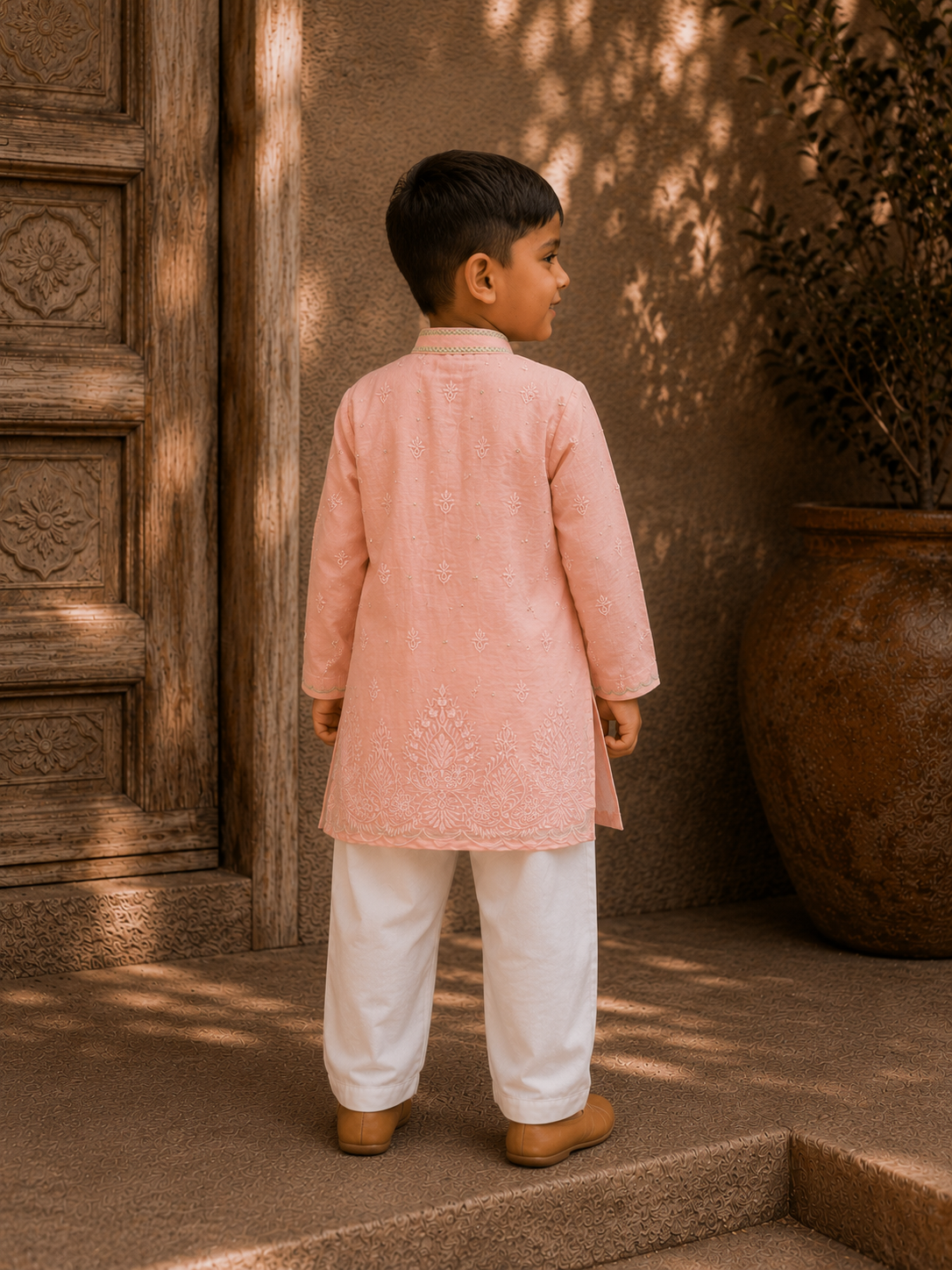 Pink New Lakhnavi kurta Pyjama