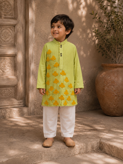 Green Clubs Kurta Set