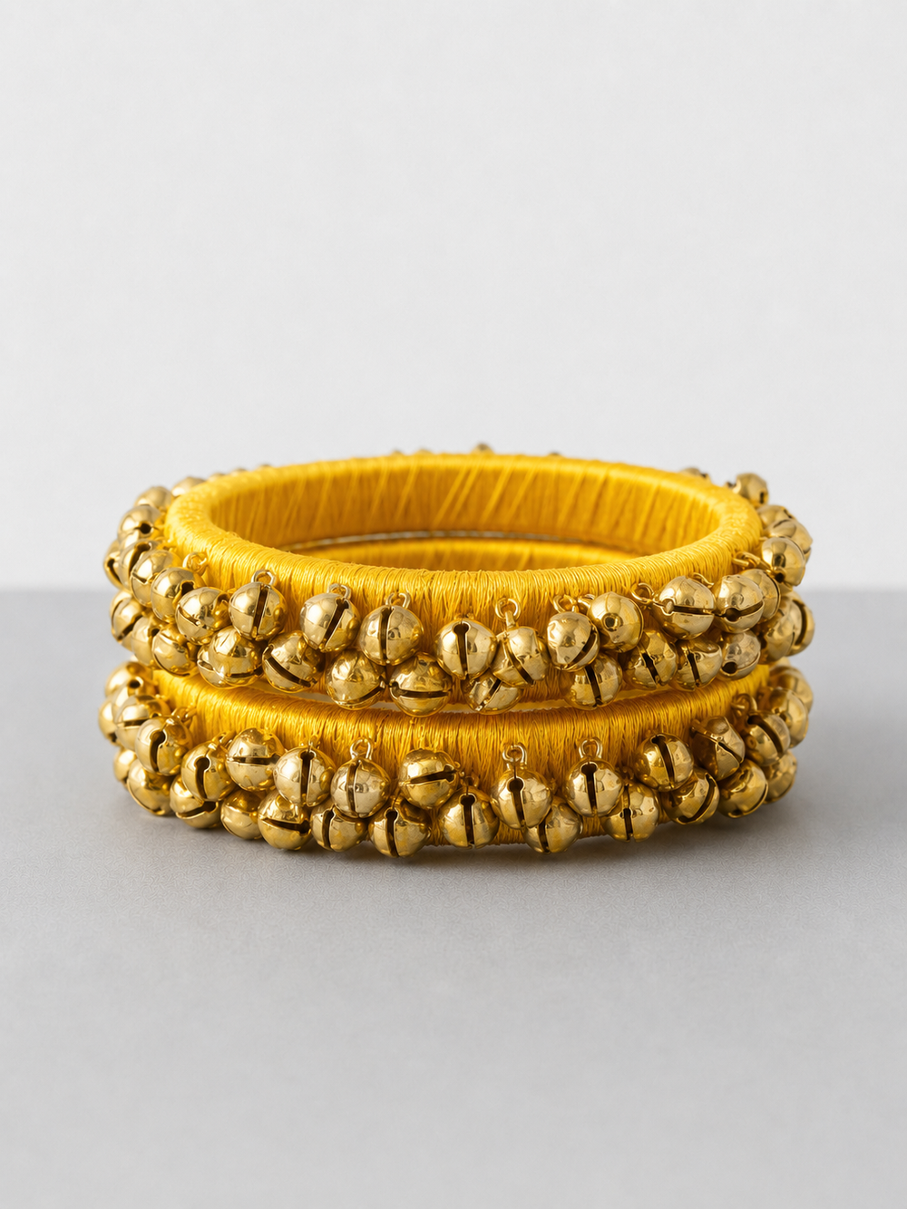 Yellow Ghungroo Bangles