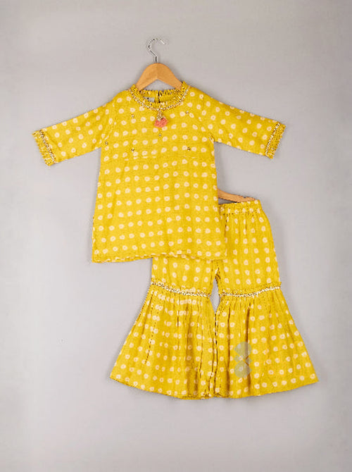 Bandhani Printed Kurta Sharara