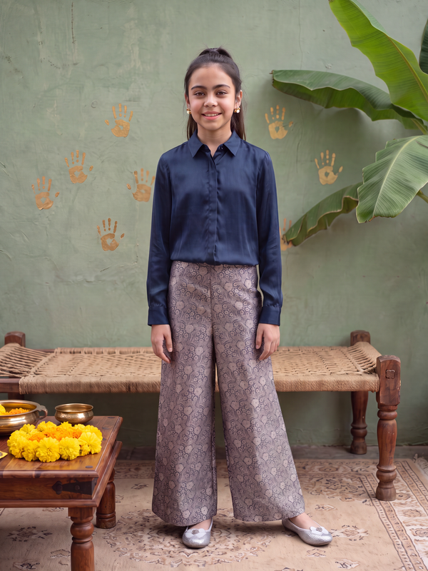 Silk Shirt and Brocade Pants