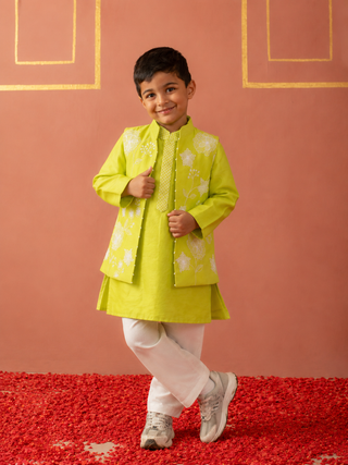 Lime Thread Jacket Set