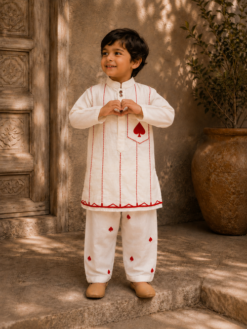 Spades Embroidered Kurta Set