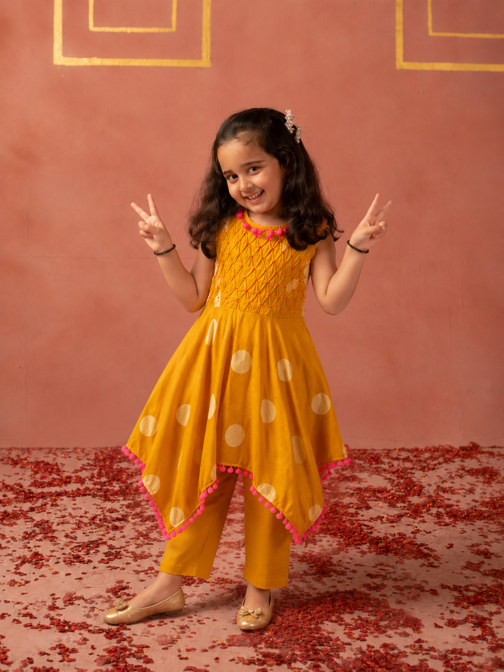 Mustard Polka Set