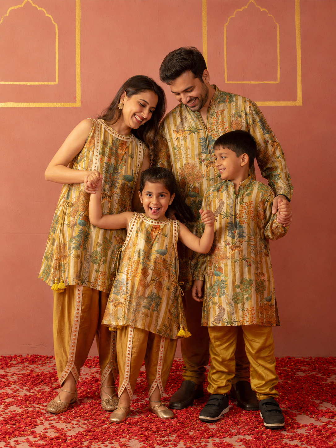 Forest Mustard Kurta and Dhoti Pant