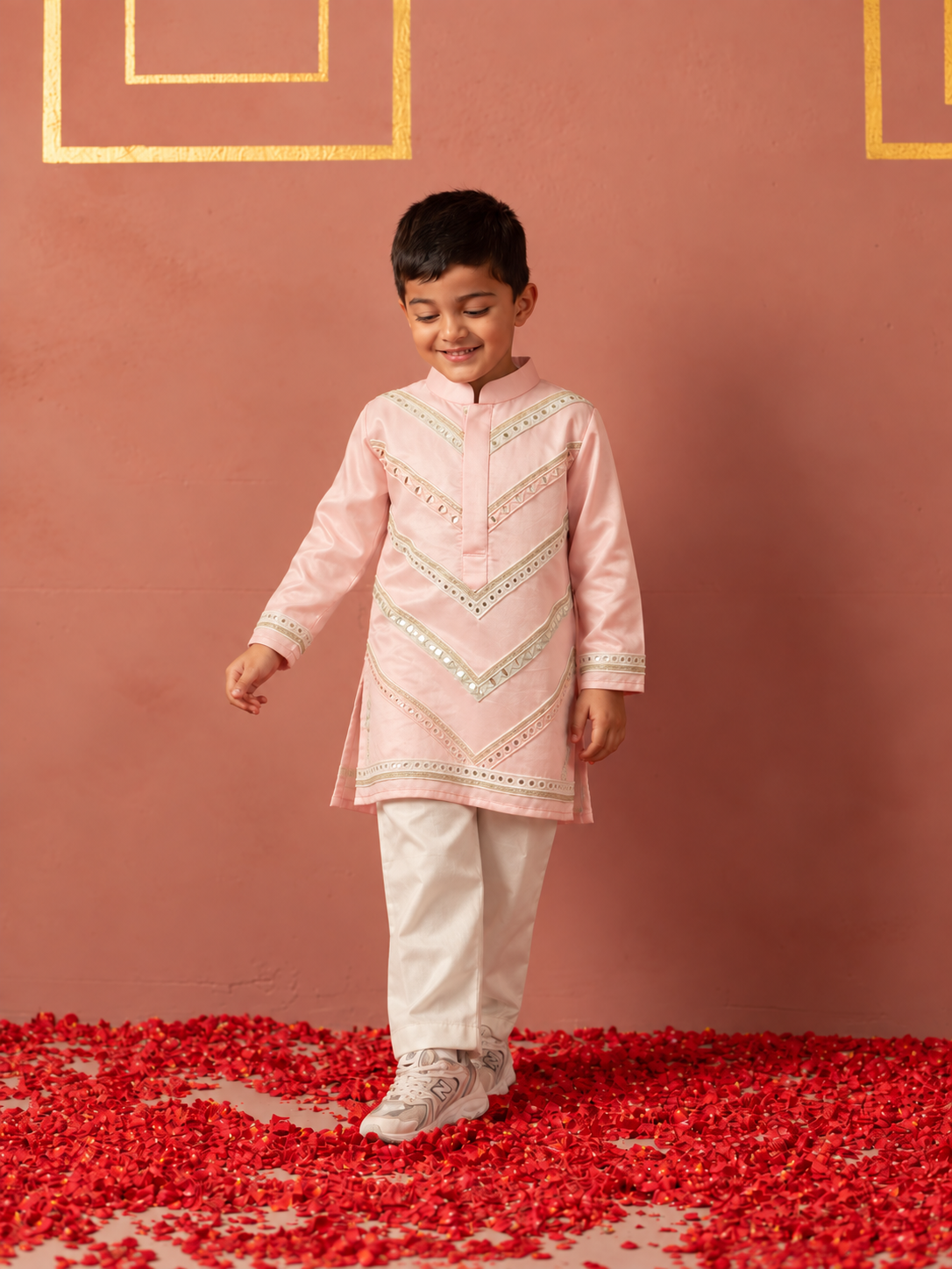 Dust Pink Mirror Kurta Pj