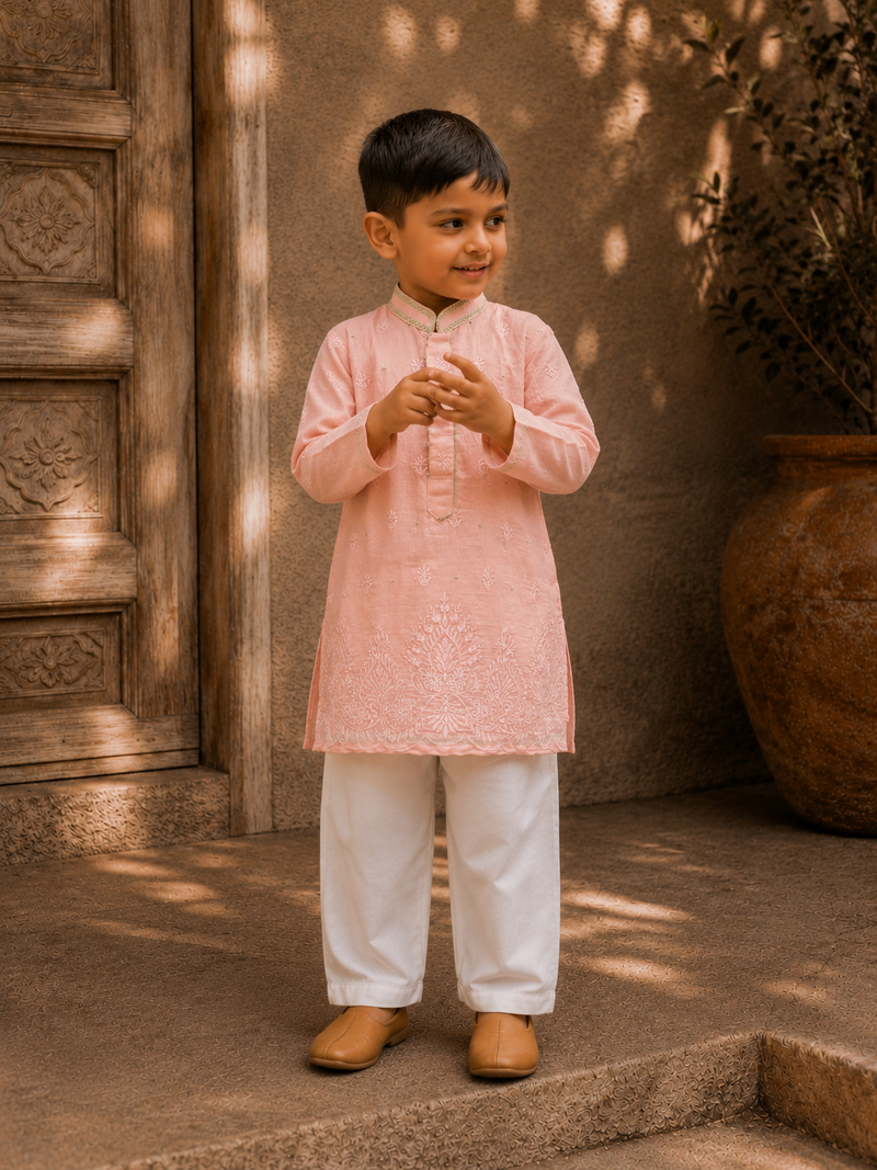 Pink New Lakhnavi kurta Pyjama