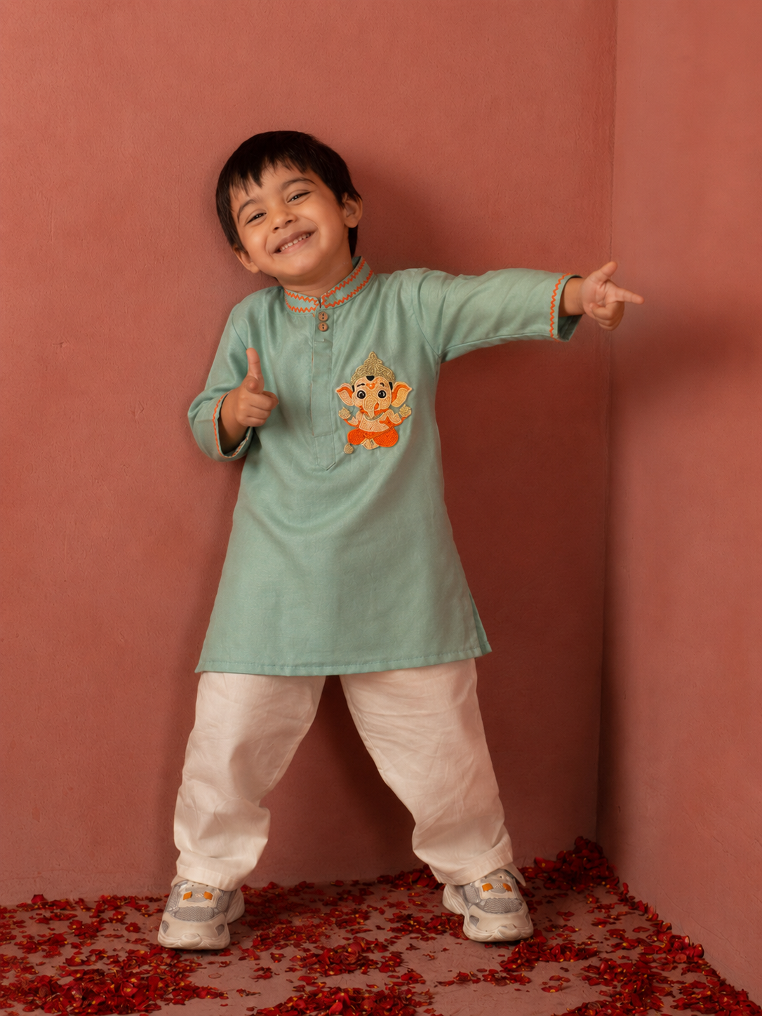 Mint Ganpati Kurta Pj