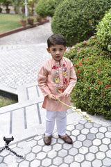 Sequins and Flower embroidered Kurta Pyjama set