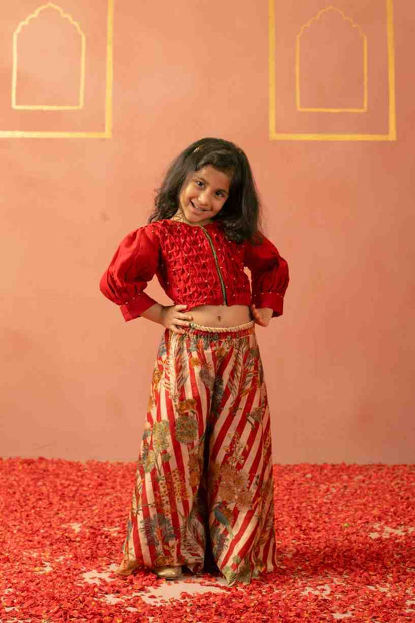 Forest Red Top and Pant Set