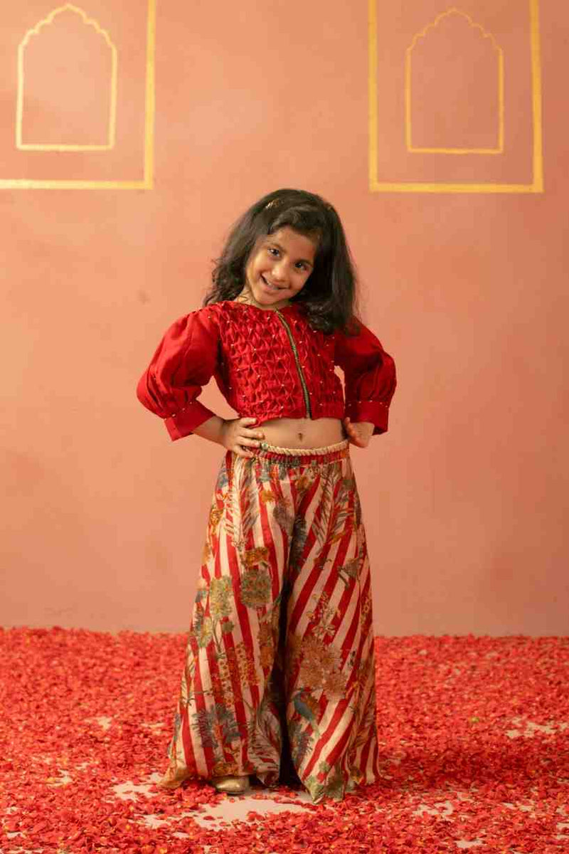 Forest Red Top and Pant Set