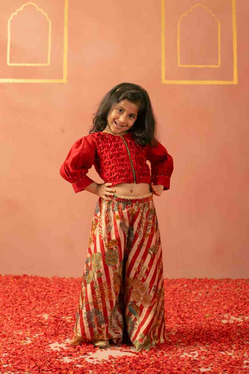 Red Top and Flare Pant
